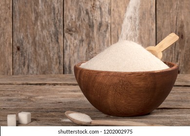 Sugar Bowl Over Wooden Table