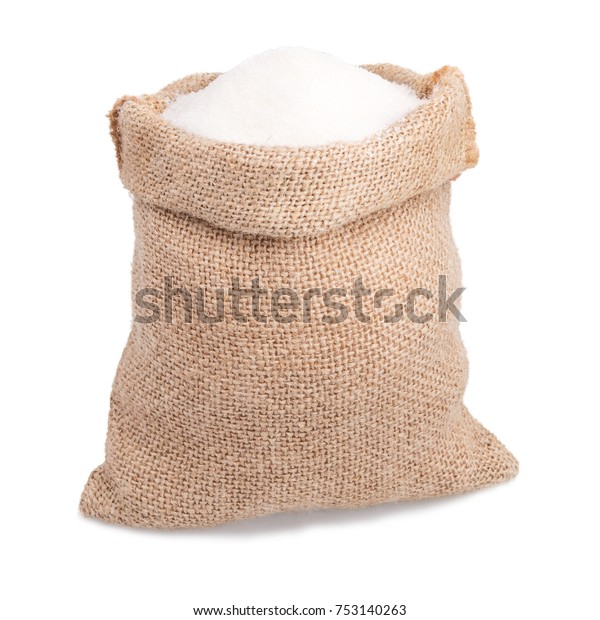 Sugar Burlap Sack Bag Isolated On Stock Photo (Edit Now) 753140263