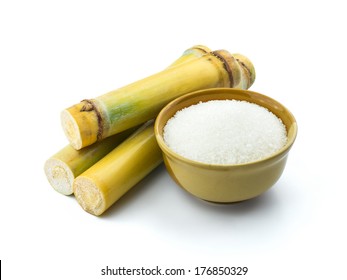 Sugar Cane Isolated On White Background