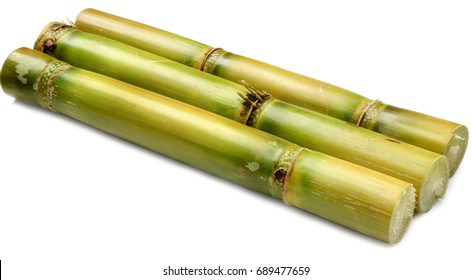 Sugar Cane Over White Background