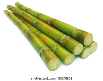 Sugar Cane Over White Background