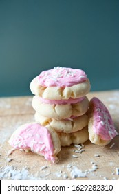 Sugar Cookies With Pink Frosting