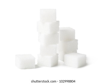 Sugar Cube Isolated On A White Background