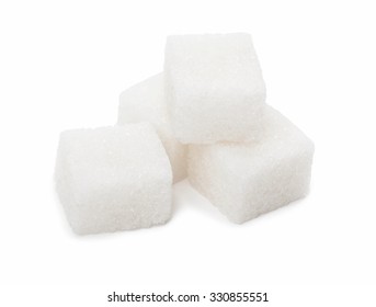 Sugar Cube Isolated On A White Background