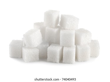 Sugar Cube Isolated On A White Background