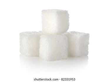 Sugar Cube Isolated On A White Background