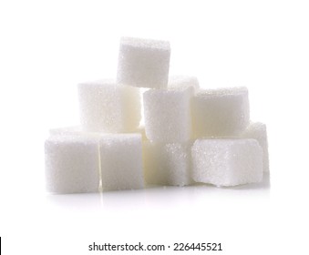 Sugar Cube On White Background