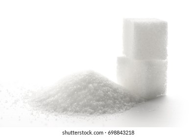 Sugar Cubes Isolated On White Background