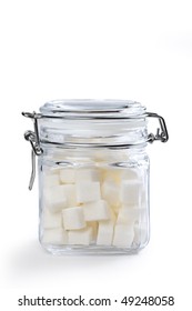 Sugar Cubes In Jar