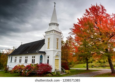 Sugar hill Saint Matthew chapel at fall - Powered by Shutterstock