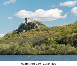 Sugar Loaf Bluff In Winona, Minnesota