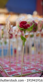 Sugar Sculpture Candy In Shape Of Rose