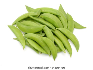 Sugar Snap Peas Isolated White Background