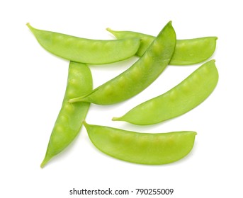 Sugar Snap Peas Isolated White Background