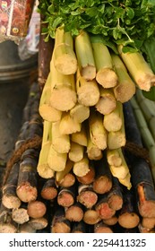 Sugarcane sticks cross section as circles - Shutterstock ID 2254411325