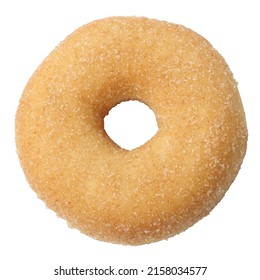 Sugared Doughnut With Cinnamon Isolated On White Background
