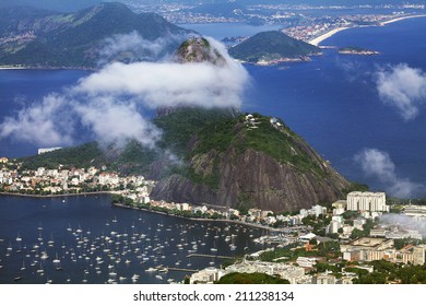 Sugarloaf Mountain And Harbor, View From Christ Redeemer, Rio De