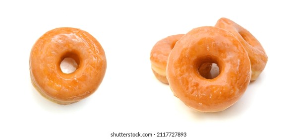 Sugary donut isolated on a white background 