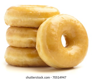 Sugary Donut Isolated On A White Background