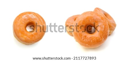 Sugary donut isolated on a white background 