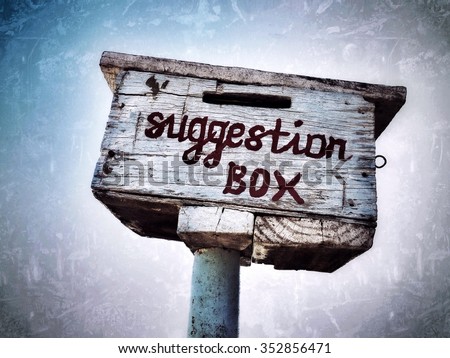 Suggestion box outside a rural school in Zimbabwe
