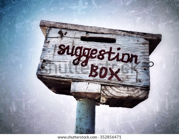 Suggestion box\
outside a rural school in\
Zimbabwe