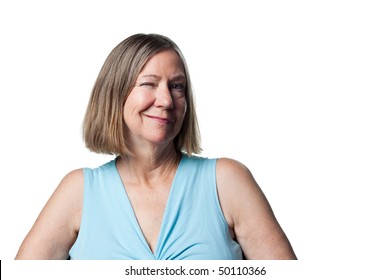 Suggestive Wink From An Attractive Older Woman