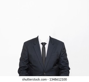 Suit Without Head on White Background - Shutterstock ID 1348612100