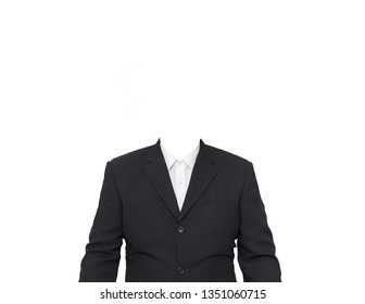 Suit Without Head On White Background Stock Photo (Edit Now) 1351060724