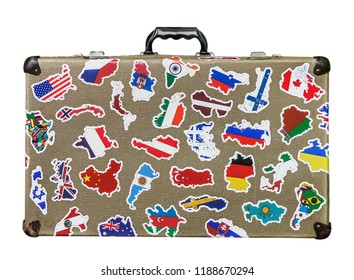 luggage stickers from around the world