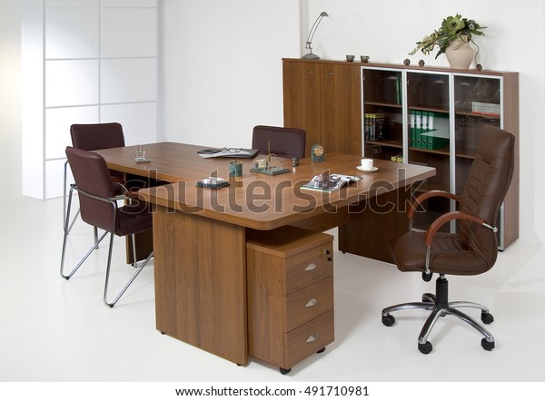 Suite Office Furniture On Isolated Studio Stock Photo Edit Now
