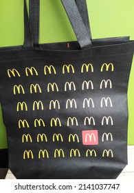 Sukabumi, West Java, Indonesia, March 29, 2022, Mcdonalds Grocery Bag