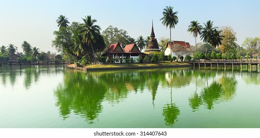 The Sukhothai Historical Park Ancient Ruins Of A Capital Of The Sukhothai Kingdom In The 13th And 14th Centuries, Thailand