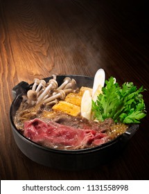 Sukiyaki Is A Japanese Dish In The Nabemono (Japanese Steam-
Boat) Style