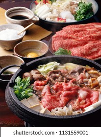 Sukiyaki Is A Japanese Dish In The Nabemono (Japanese Steam-
Boat) Style