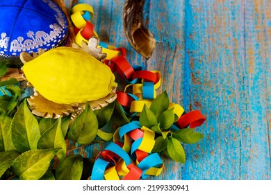 Sukkot Is Jewish Holiday Celebrated With The Feast Of Tabernacles With Etrog Ritual Citrus Fruit As Part Its Symbolism