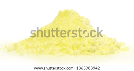 Sulfur Powder on white Background