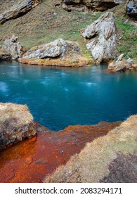 The Sulfur Water Of Abano Lake, Truso Valley, Kazbegi, Georgia, Europe