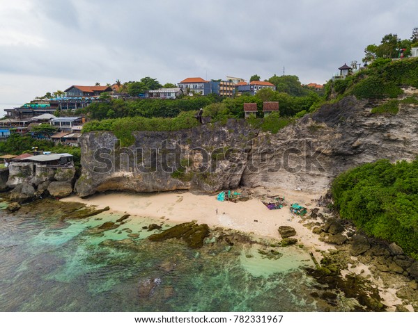 Suluban Uluwatu Beach Pantai Suluban Aerial Stock Photo