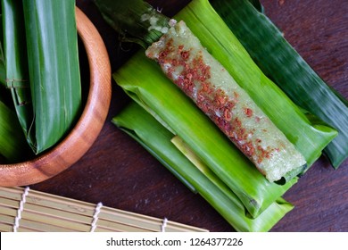 Suman Pinipig With Buko Latik