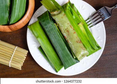 Suman Pinipig With Buko Latik