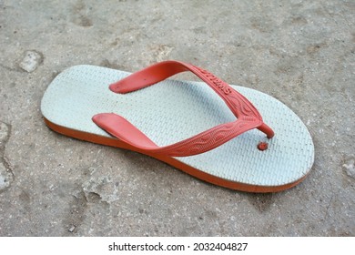 Sumenep Madura Indonesia 28 August 2021, Broken Flip Flops