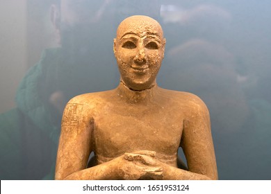 Sumerian Statue Of Lugal-Dalu (King Of Adab) In Istanbul Archaeology Museum, 2020.