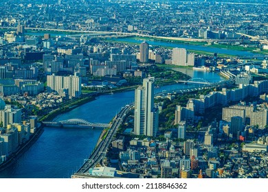 Sumida River and the city of Tokyo