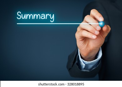 Summary heading - background template for business presentation.