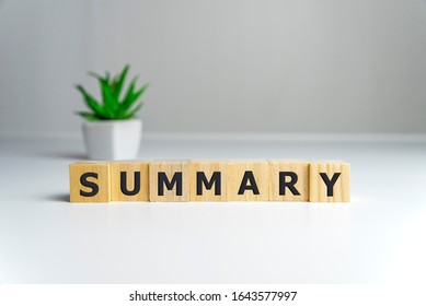 SUMMARY word on wooden cubes, Summary concept - Shutterstock ID 1643577997