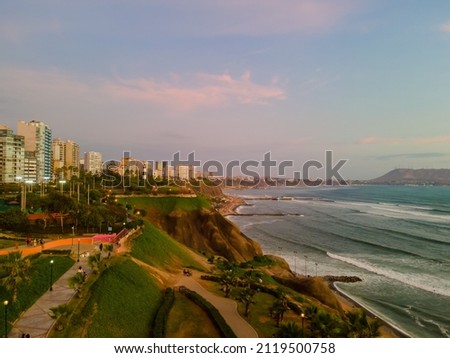 summer afternoon on the malecon of miraflores