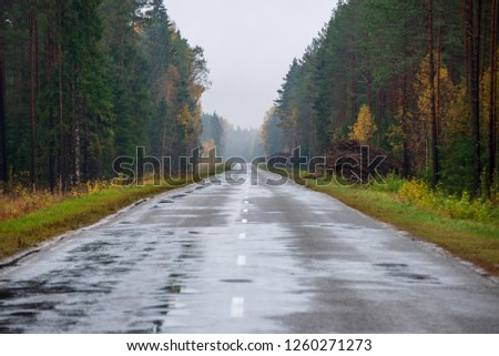 Similar – Image, Stock Photo Asphalt road in a rural landscape