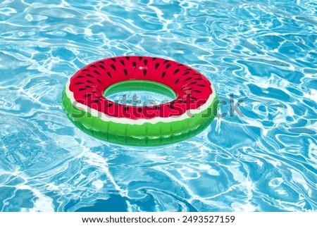 Summer background. Summer backdrop. Summertime vacation. Rubber circle. Inflatable swimming ring. Toy for water and beach.