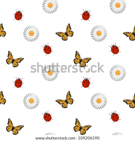 Summer background, seamless pattern
